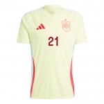 Günstige Fußballtrikots Spanien Mikel Oyarzabal 21 Auswärtstrikot EURO 2024 Kurzarm